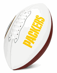 Green Bay Packers Franklin NFL Team Signature Autograph White Panel Football