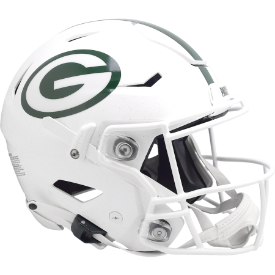 Green Bay Packers Full Size Authentic SpeedFlex Football Helmet 2024 Alternate On-Field