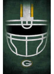 Green Bay Packers Ghost Helmet 17x26