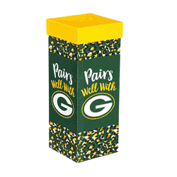 Green Bay Packers Glass 17oz Wine Stemmed Boxed