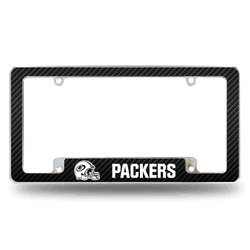 Green Bay Packers Helmet Logo 12" x 6" Chrome All Over Automotive License Plate Frame for Car/Truck/SUV