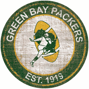 Green Bay Packers Heritage Logo Round Sign