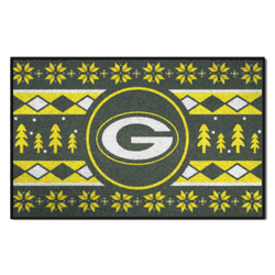 Green Bay Packers Holiday Sweater Starter Mat Accent Rug - 19in. x 30in.