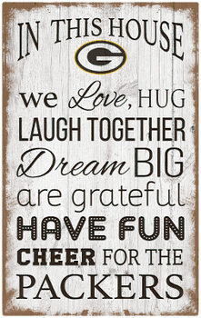Green Bay Packers In This House 11x19 Sign