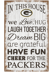 Green Bay Packers In This House 11x19 Sign