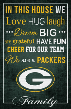 Green Bay Packers In This House 17x26
