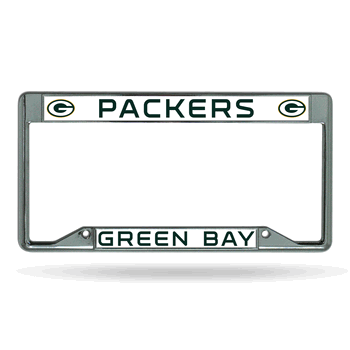 Green Bay Packers Standard Chrome Frame with Plastic Inserts 12