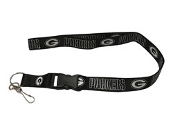 Green Bay Packers Lanyard - Breakaway with Key Ring - Blackout
