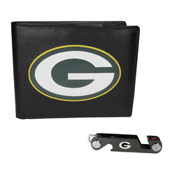 Green Bay Packers Leather Bi-fold Wallet & Key Organizer