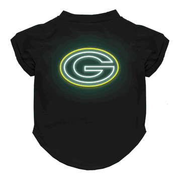 Green Bay Packers Neon Pet T-Shirt, Large