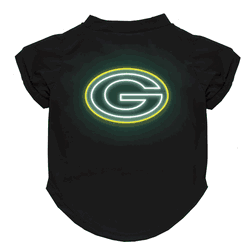Green Bay Packers Neon Pet T-Shirt, X-Small