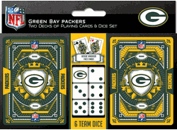 Green Bay Packers NFL 2-pack Playing Cards & Dice Set