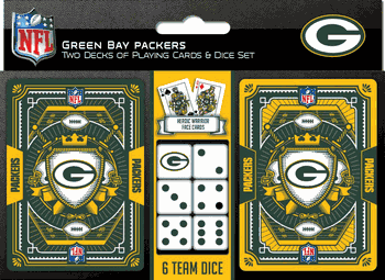Green Bay Packers NFL 2-pack Playing Cards & Dice Set