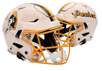 Green Bay Packers NFL Full Size SPEEDFLEX Authentic Speed Football Helmet RETRO