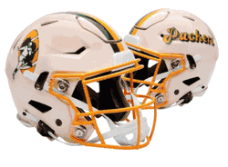 Green Bay Packers NFL Full Size SPEEDFLEX Authentic Speed Football Helmet RETRO
