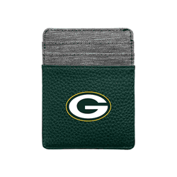 Green Bay Packers Pebble Front Pocket Wallet Green