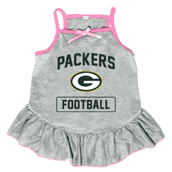 Green Bay Packers Pet Dress Grey Type Medium