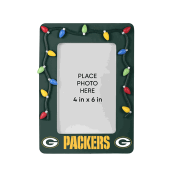 Green Bay Packers Picture Frame with Holiday Lights