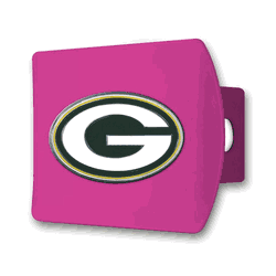 Green Bay Packers Pink Metal Hitch Cover with  3D Color Emblem