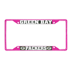 Green Bay Packers Pink Metal License Plate Frame - 6.25"x12.25"