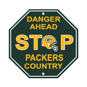 Green Bay Packers Plastic Stop Sign