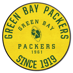 Green Bay Packers Roundel Rug - 27in. Diameter, NFL Vintage