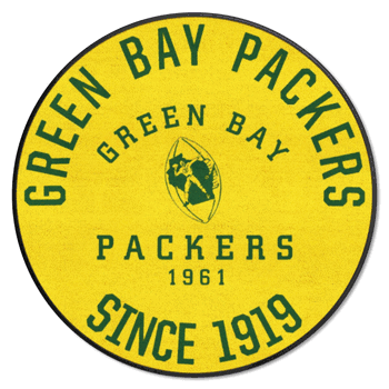 Green Bay Packers Roundel Rug - 27in. Diameter, NFL Vintage