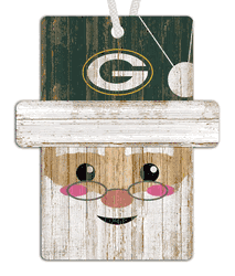 Green Bay Packers Santa Ornament