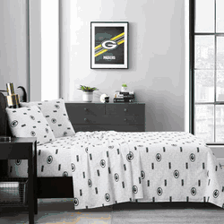 Green Bay Packers Scatter Bedding Sheet Set Full