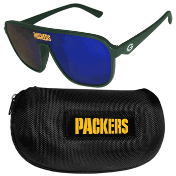 Green Bay Packers Shield Sunglasses with Case
