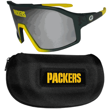 Green Bay Packers Shield Sunglasses with Case