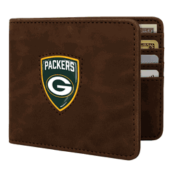 Green Bay Packers Shield Wallet - Brown