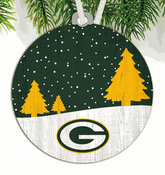 Green Bay Packers Snow Scene Ornament