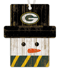 Green Bay Packers Snowman Ornament