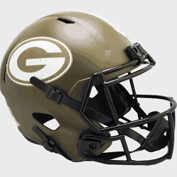 Green Bay Packers Speed Replica Full Size Football Helmet SALUTE TO SERVICE