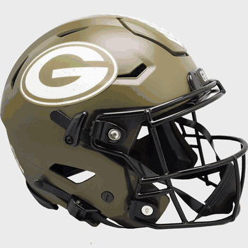Green Bay Packers SpeedFlex Full Size Football Helmet SALUTE TO SERVICE