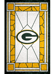 Green Bay Packers Stained Glass 11x19 Wood Sign