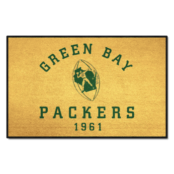 Green Bay Packers Starter Mat Accent Rug - 19in. x 30in., NFL Vintage