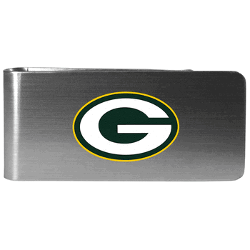 Green Bay Packers Steel Money Clip, Logo