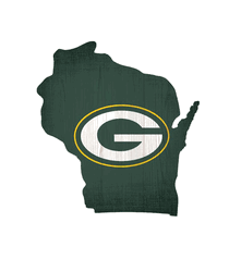Green Bay Packers Team Color Logo State Sign