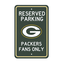 Green Bay Packers Team Color Reserved Parking Sign Dcor 18in. X 11.5in. Lightweight