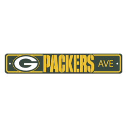 Green Bay Packers Team Color Street Sign Dcor 4in. X 24in. Lightweight