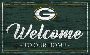 Green Bay Packers Team Color Welcome 11x19 Sign