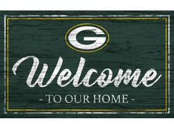 Green Bay Packers Team Color Welcome 11x19 Sign