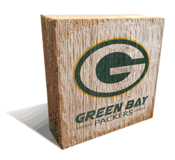Green Bay Packers Team Logo Block 6X6