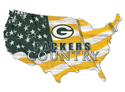 Green Bay Packers USA Shape Flag Cutout