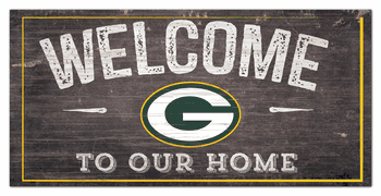 Green Bay Packers Welcome Distressed 6 x 12