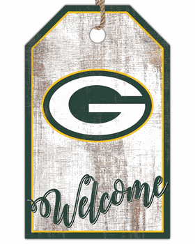 Green Bay Packers Welcome Team Tag 11x19 Sign