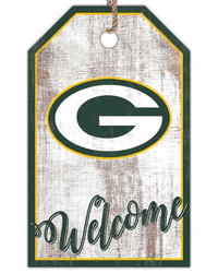 Green Bay Packers Welcome Team Tag 11x19 Sign