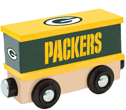 Green Bay Packers Wood Train Box Car